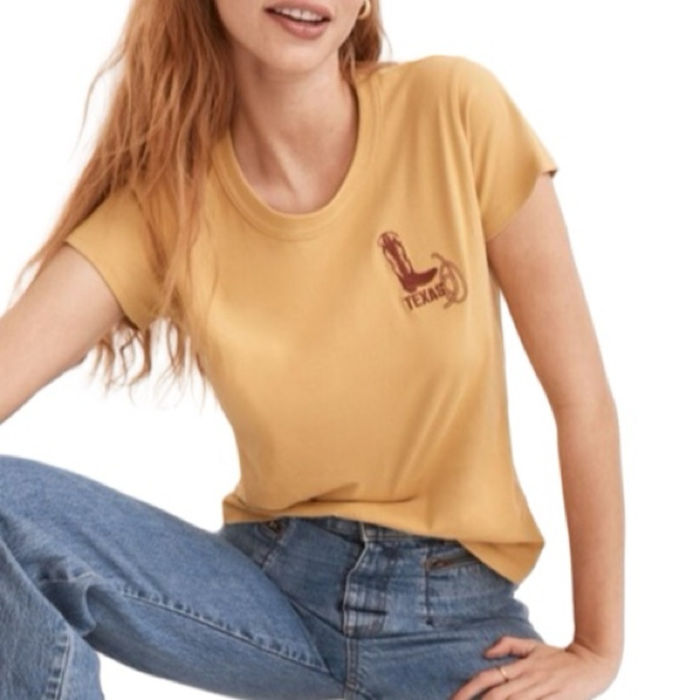 Madewell x Made Some Souvenirs Embroidered Perfect Vintage Tee TEXAS